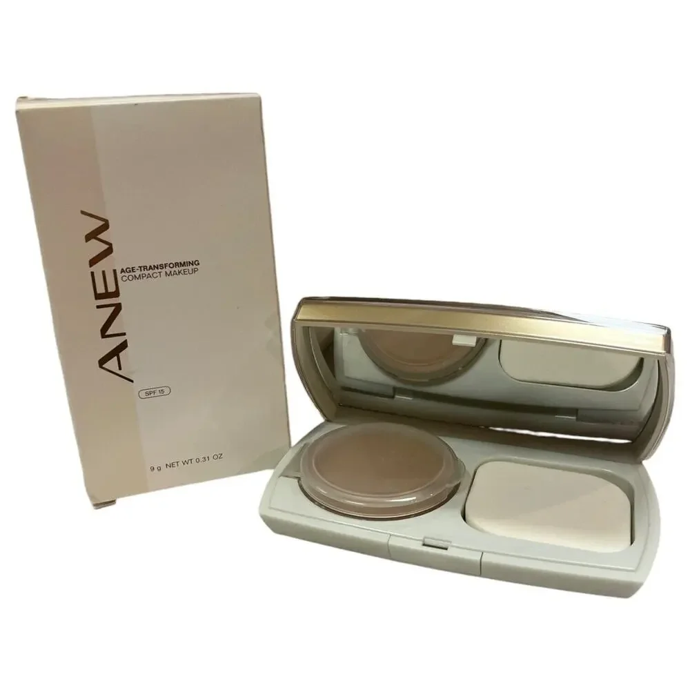 Avon ANEW Age Transforming Compact Makeup Foundation SPF15 Pure Beige N202 NOS